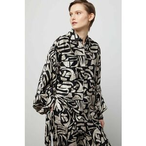 Answear Lab cămașă femei, culoarea negru, cu guler clasic, relaxed imagine