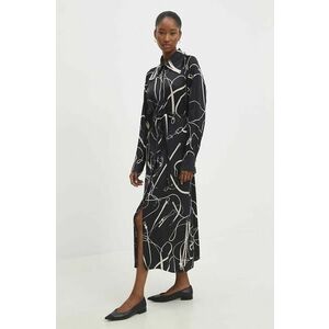 Answear Lab rochie culoarea negru, midi, dreaptă imagine