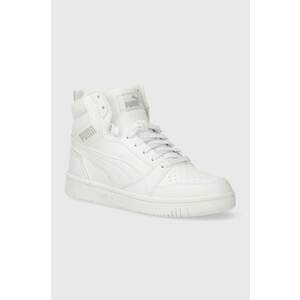 Puma sneakers pentru copii Rebound V6 Mid Jr culoarea alb imagine