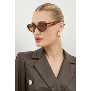 AllSaints ochelari de soare femei, culoarea maro imagine