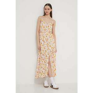 Billabong rochie culoarea alb, maxi, dreaptă imagine