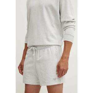 New Balance pantaloni scurti din bumbac culoarea gri, melanj imagine