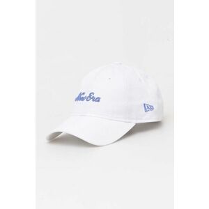 New Era șapcă de baseball din bumbac culoarea alb, cu imprimeu imagine