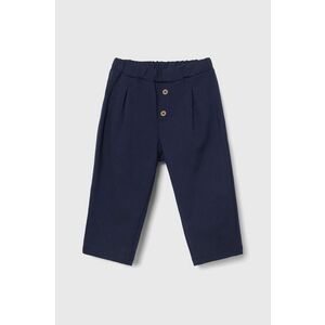 United Colors of Benetton pantaloni bebe culoarea albastru marin, neted imagine