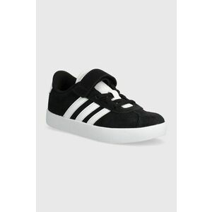 adidas sneakers de piele întoarsă pentru copii VL COURT 3.0 EL C culoarea negru imagine