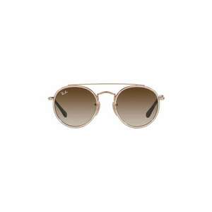 Ray-Ban ochelari de soare copii Round Double Bridge culoarea maro, 0RJ9647S imagine