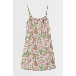 Roxy rochie fete PARTY ALL TIME culoarea bej, mini, evazată imagine