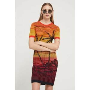 Desigual rochie culoarea portocaliu, mini, mulată imagine