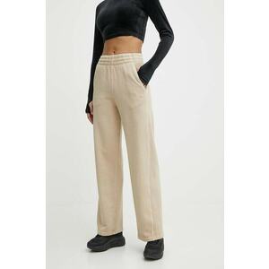 adidas Originals pantaloni de trening din bumbac culoarea bej, uni IR6017 imagine