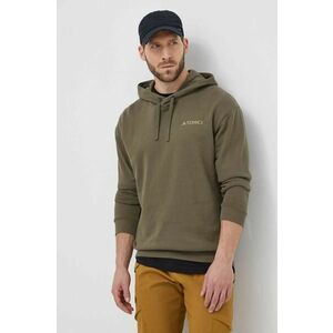 adidas TERREX bluză trening culoarea verde, cu glugă, neted, IN4716 imagine