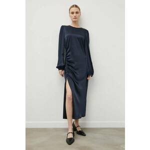 Samsoe Samsoe rochie culoarea bleumarin, maxi, dreaptă imagine