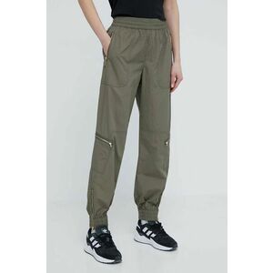 P.E Nation pantaloni de trening culoarea verde, neted imagine
