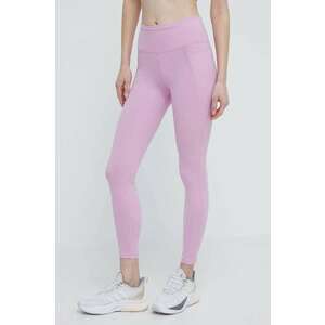 Reebok leggins de antrenament LUX COLLECTION culoarea roz, neted imagine