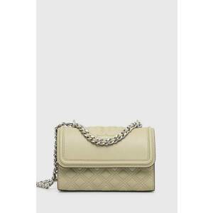 Tory Burch poseta de piele culoarea verde imagine