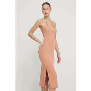 Roxy rochie culoarea roz, midi, mulată, ERJKD03467 imagine