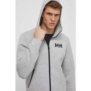 Helly Hansen hanorac Hydropower Ocean 2.0 culoarea gri, cu glugă, neted, 34264. imagine