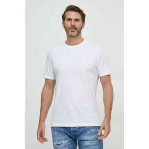 BOSS Orange tricou din bumbac barbati, culoarea alb, neted, 50508243 imagine