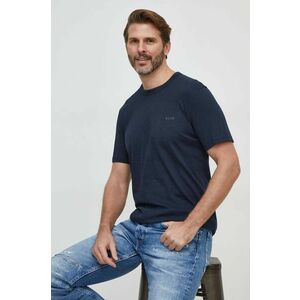 BOSS Orange tricou din bumbac barbati, culoarea albastru marin, neted, 50508243 imagine