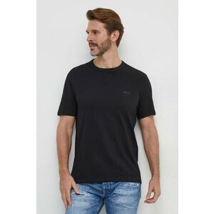 BOSS Orange tricou din bumbac barbati, culoarea negru, neted, 50508243 imagine