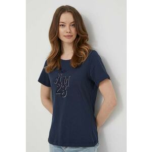 Aeronautica Militare tricou din bumbac femei, culoarea albastru marin imagine