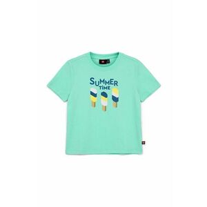 Lego tricou de bumbac pentru copii culoarea turcoaz imagine