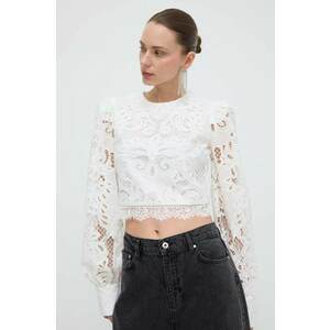 Silvian Heach bluza femei, culoarea alb, neted imagine