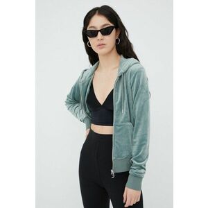 Juicy Couture bluza femei, culoarea verde, neted imagine