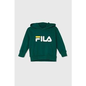 Fila bluza copii culoarea verde, cu glugă, cu imprimeu imagine