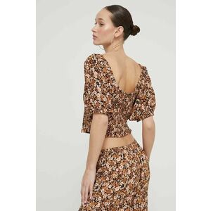 Rip Curl bluza femei, culoarea maro, modelator imagine