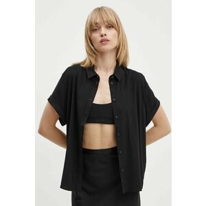 Samsoe Samsoe camasa femei, culoarea negru, cu guler clasic, regular imagine