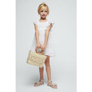 Mayoral rochie fete culoarea bej, mini, evazată imagine