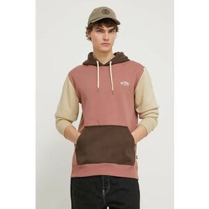 Billabong bluza barbati, culoarea roz, cu glugă, cu imprimeu imagine