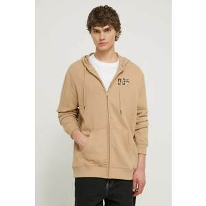 DC bluza barbati, culoarea maro, cu glugă, cu imprimeu imagine