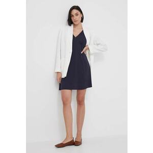 Pepe Jeans rochie culoarea bleumarin, mini, evazată imagine