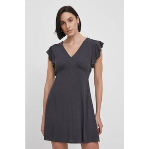 Pepe Jeans rochie culoarea gri, mini, evazată imagine