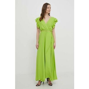 Artigli rochie culoarea verde, maxi, evazată imagine