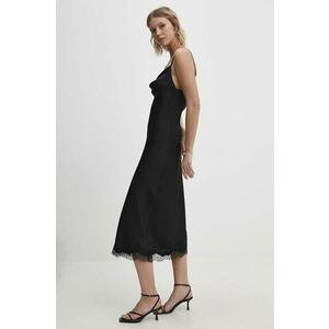 Answear Lab rochie culoarea negru, maxi, evazată imagine