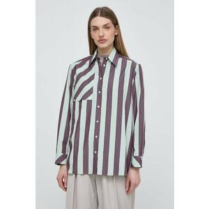 Weekend Max Mara cămașă din bumbac x Arthur Arbesser femei, culoarea verde, cu guler clasic, regular 2415190000000 imagine