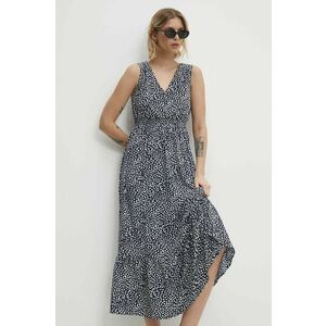 Answear Lab rochie culoarea bleumarin, maxi, evazată imagine