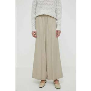 Drykorn pantaloni CEILING femei, culoarea bej, lat, high waist, 130005 80758 imagine