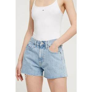 Tommy Jeans pantaloni scurți femei, uni, high waist DW0DW17644 imagine