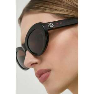 Balenciaga ochelari de soare femei, culoarea maro BB0294S imagine