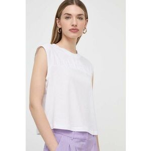 Silvian Heach top femei, culoarea alb imagine
