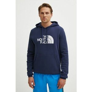 The North Face hanorac de bumbac M Drew Peak Pullover Hoodie barbati, culoarea albastru marin, cu glugă, cu imprimeu, NF00AHJY8K21 imagine