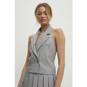 Answear Lab vesta culoarea gri, cu doua randuri de nasturi imagine
