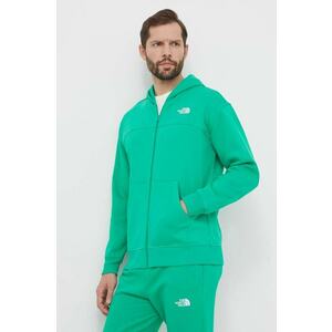 The North Face bluza barbati, culoarea verde, cu glugă, neted, NF0A87FBPO81 imagine