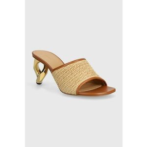 JW Anderson papuci Raffia Sandal femei, culoarea bej, cu toc drept, ANW42230A imagine