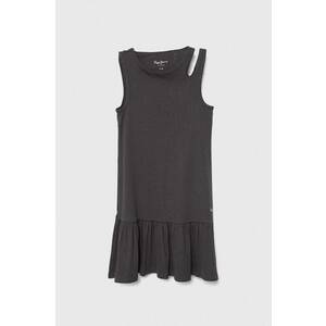 Pepe Jeans rochie fete ROMINA culoarea gri, mini, evazată imagine