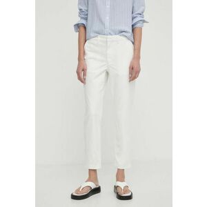 Levi's pantaloni femei, culoarea bej, mulata, high waist imagine