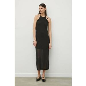 Won Hundred rochie culoarea negru, maxi, dreaptă 2819-13034 imagine